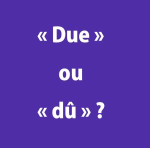 « Due » ou « dû »