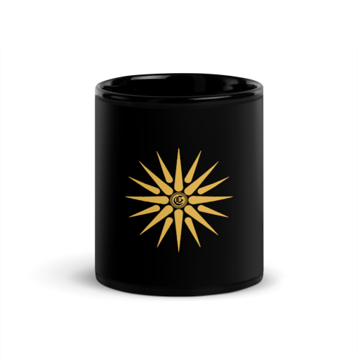 Mug brillant noir logo du savoir CG