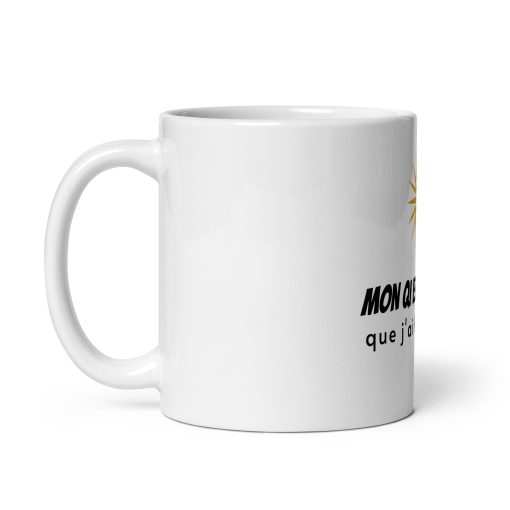 Mug Blanc " Mon QI est si élevé...que j'ai le vertige ! " – Image 3