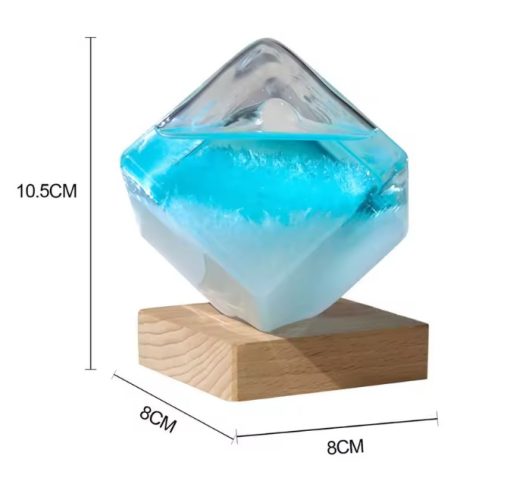Baromètre à cristaux cube bleu – Image 5